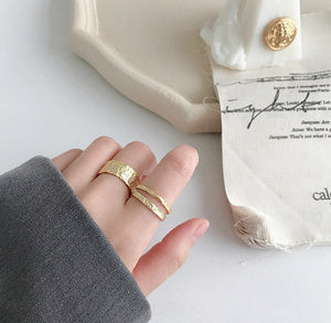 Irregular embossed fine ring