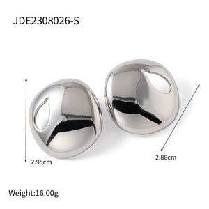 Stainless Hollow Stud Earrings New Women's High Sense