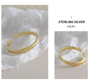 Irregular embossed fine ring