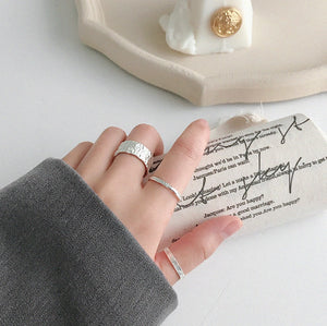 Irregular embossed fine ring