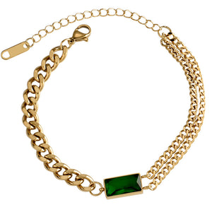 Women's Niche Design Emerald Temperament Bracelet