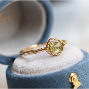 Japanese Imitation Peridot Ring Women's