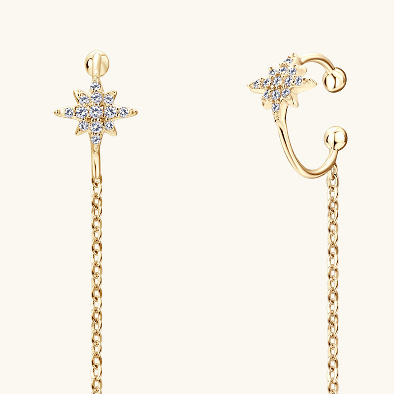 Japanese And Korean All-match High-grade Diamond Hanging Earrings