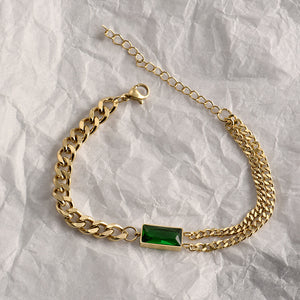 Women's Niche Design Emerald Temperament Bracelet