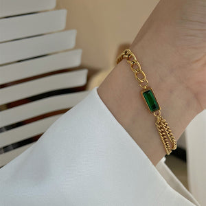 Women's Niche Design Emerald Temperament Bracelet