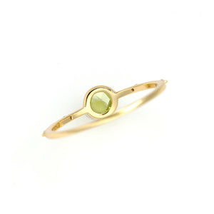 Round Peridot Simple Women's Ring